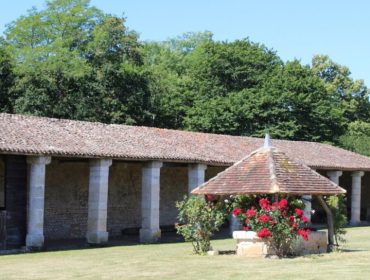 Chateau-de-Balzac-Charente-Puits-avec-roses-rouges-et-colonnades-2020