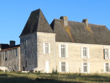 Façades Nord et Ouest chevaux Château de Balzac Charente